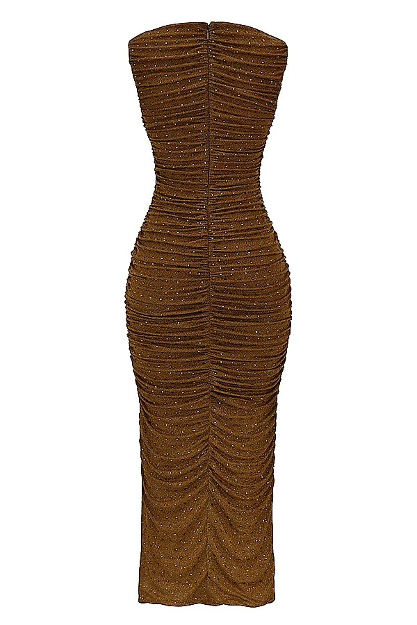Coffee Crystallised Maxi Dress 15 Coffee Crystallised Maxi Dress – Bild 15