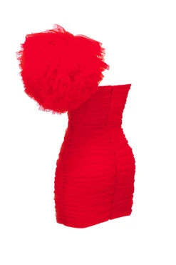 Scarlet Ruffle Sleeve Dress -Pinkyy Kleider Geschaft sb8785 02a