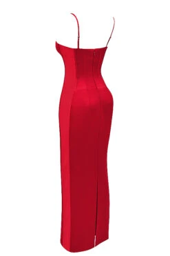 Red Satin Corset Maxi Dress 32 Red Satin Corset Maxi Dress -Pinkyy Kleider Geschaft sb8792 02b