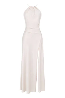 Ivory Thigh Slit Maxi Dress -Pinkyy Kleider Geschaft sb8807 01f