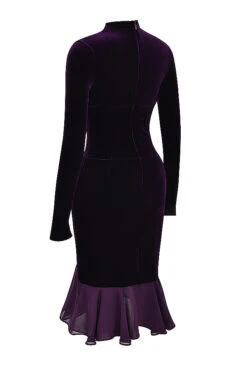 Dark Purple Velvet Corset Dress -Pinkyy Kleider Geschaft sb8832 02