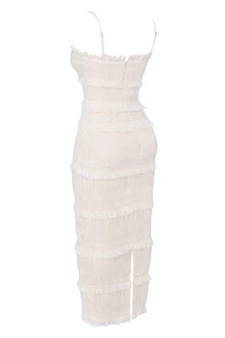 Ivory Sequin Pleat Maxi Dress 32 Ivory Sequin Pleat Maxi Dress -Pinkyy Kleider Geschaft sb9012 02