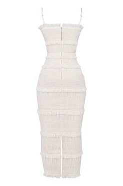 Ivory Sequin Pleat Maxi Dress 33 Ivory Sequin Pleat Maxi Dress -Pinkyy Kleider Geschaft sb9012 03