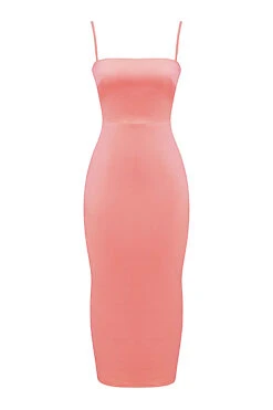 Bright Peach Maxi Dress -Pinkyy Kleider Geschaft sb9066b 01x