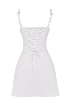 White Corset Mini Dress -Pinkyy Kleider Geschaft sb9068a 03