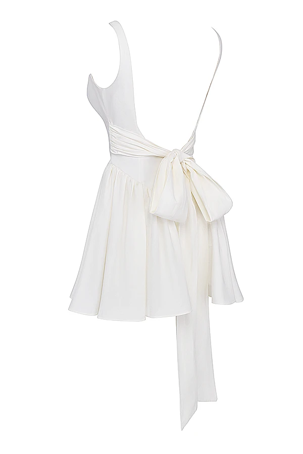 Ivory Bow Mini Dress 15 Ivory Bow Mini Dress – Bild 15