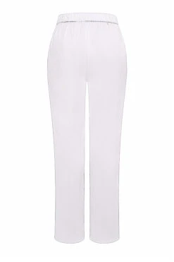 White Relaxed Fit Trousers 23 White Relaxed Fit Trousers -Pinkyy Kleider Geschaft sb9141 03