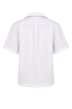 White Oversized Shirt -Pinkyy Kleider Geschaft sb9144 03