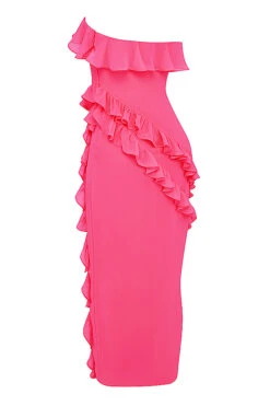 Fuchsia Ruffle Maxi Dress 32 Fuchsia Ruffle Maxi Dress -Pinkyy Kleider Geschaft sb9175a 02