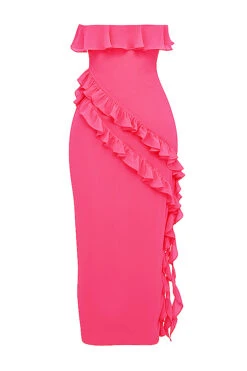 Fuchsia Ruffle Maxi Dress 33 Fuchsia Ruffle Maxi Dress -Pinkyy Kleider Geschaft sb9175a 03