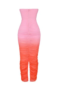 Ombre Gathered Maxi Dress -Pinkyy Kleider Geschaft sb9179 03