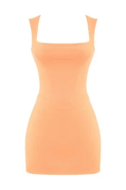 Apricot Corset Mini Dress -Pinkyy Kleider Geschaft sb9201a 01g