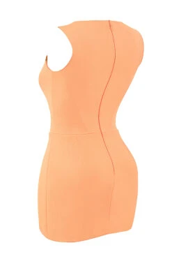 Apricot Corset Mini Dress -Pinkyy Kleider Geschaft sb9201a 02g