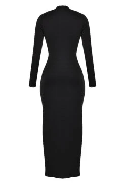 Black Draped Maxi Dress -Pinkyy Kleider Geschaft sb9260 03