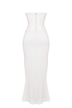 Ivory Strapless Corset Dress -Pinkyy Kleider Geschaft sb9379a 03