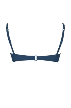 Deep Blue Ruched Bikini Top -Pinkyy Kleider Geschaft sbb1011e 03