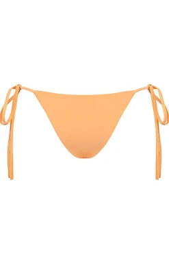 Light Orange Tie Side Bikini Bottom -Pinkyy Kleider Geschaft sbb1012g 03