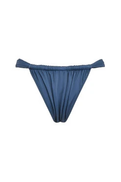 Deep Blue Gathered High Leg Bikini Bottom 27 Deep Blue Gathered High Leg Bikini Bottom -Pinkyy Kleider Geschaft sbb1017e 03z