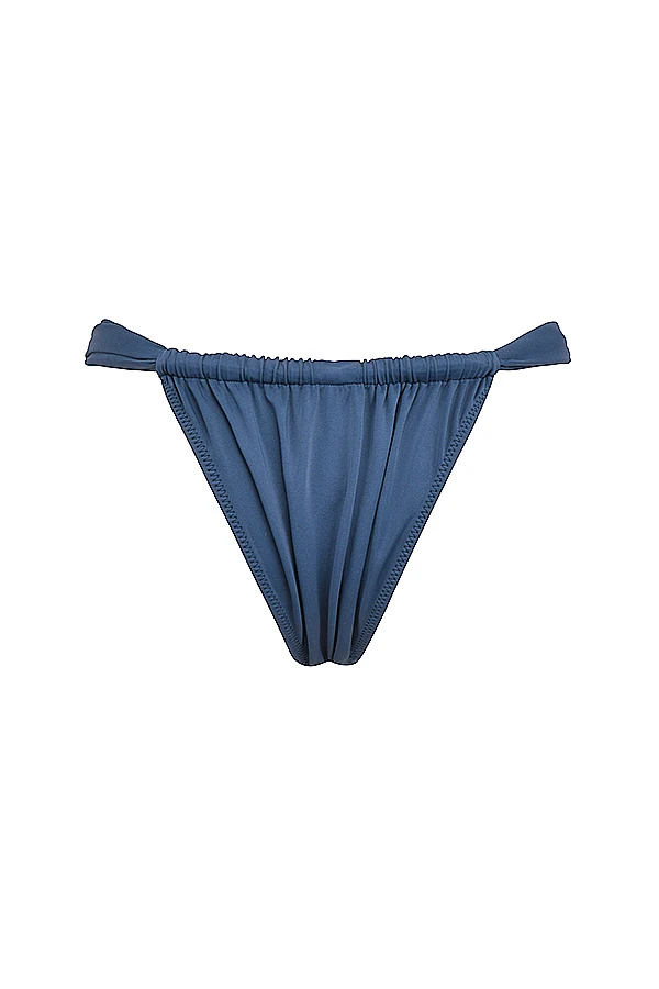 Deep Blue Gathered High Leg Bikini Bottom 14 Deep Blue Gathered High Leg Bikini Bottom – Bild 14