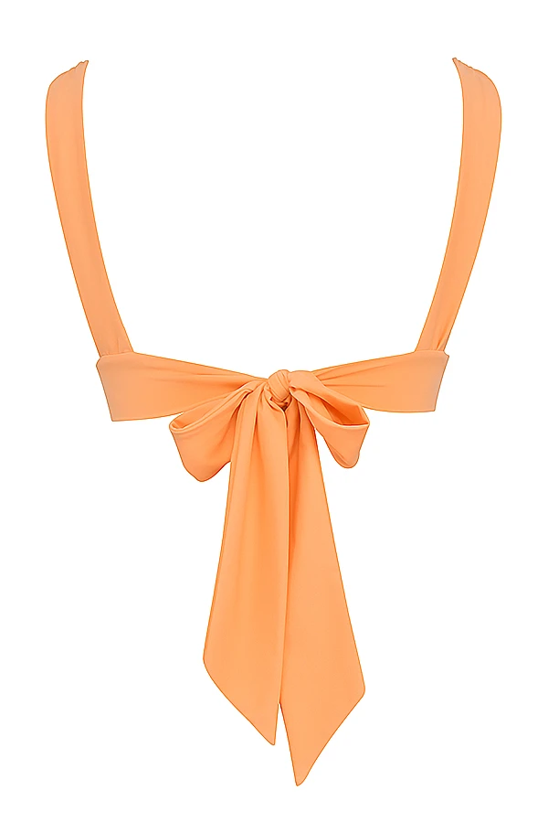 Light Orange Tie Back Bikini Top 9 Light Orange Tie Back Bikini Top – Bild 9