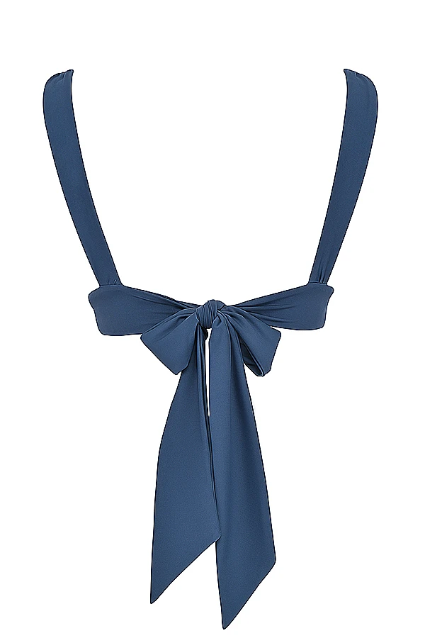 Deep Blue Tie Back Bikini Top 11 Deep Blue Tie Back Bikini Top – Bild 11