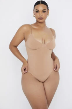 Sculpting Full Brief Bodysuit Cafe Au Lait -Pinkyy Kleider Geschaft sbl0046b 4
