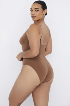 Sculpting Full Brief Bodysuit Mocha -Pinkyy Kleider Geschaft sbl0046c 5