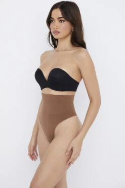 Sculpting High Waist Thong Mocha -Pinkyy Kleider Geschaft sbl0047c 2