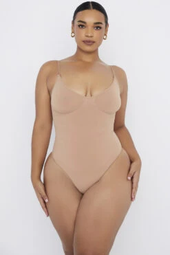 Sculpting Thong Bodysuit Cafe Au Lait 15 Sculpting Thong Bodysuit Cafe Au Lait -Pinkyy Kleider Geschaft sbl0052b 4