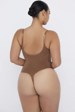 Sculpting Thong Bodysuit Mocha -Pinkyy Kleider Geschaft sbl0052c 5