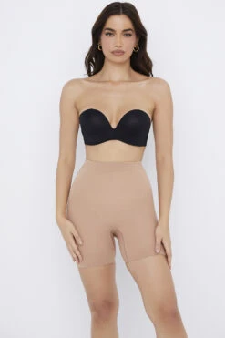 Sculpting Shorts Cafe Au Lait -Pinkyy Kleider Geschaft sbl0053b 1