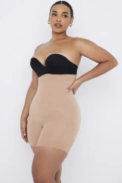 Sculpting Shorts Cafe Au Lait -Pinkyy Kleider Geschaft sbl0053b 5