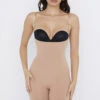 Mid Thigh Sculpting Bodysuit Cafe Au Lait