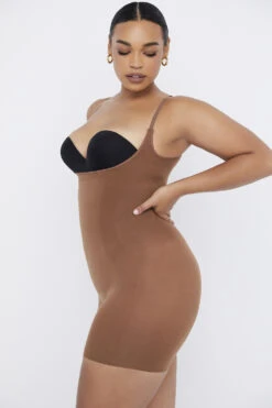 Mid Thigh Sculpting Bodysuit Mocha 15 Mid Thigh Sculpting Bodysuit Mocha -Pinkyy Kleider Geschaft sbl0054c 6