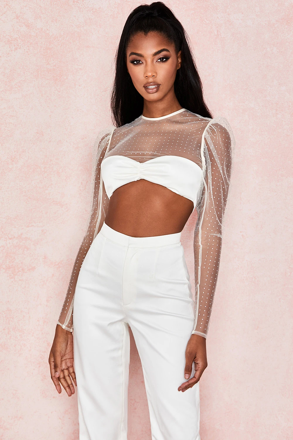 Ivory Crystal Cropped Top 3 Ivory Crystal Cropped Top – Bild 3
