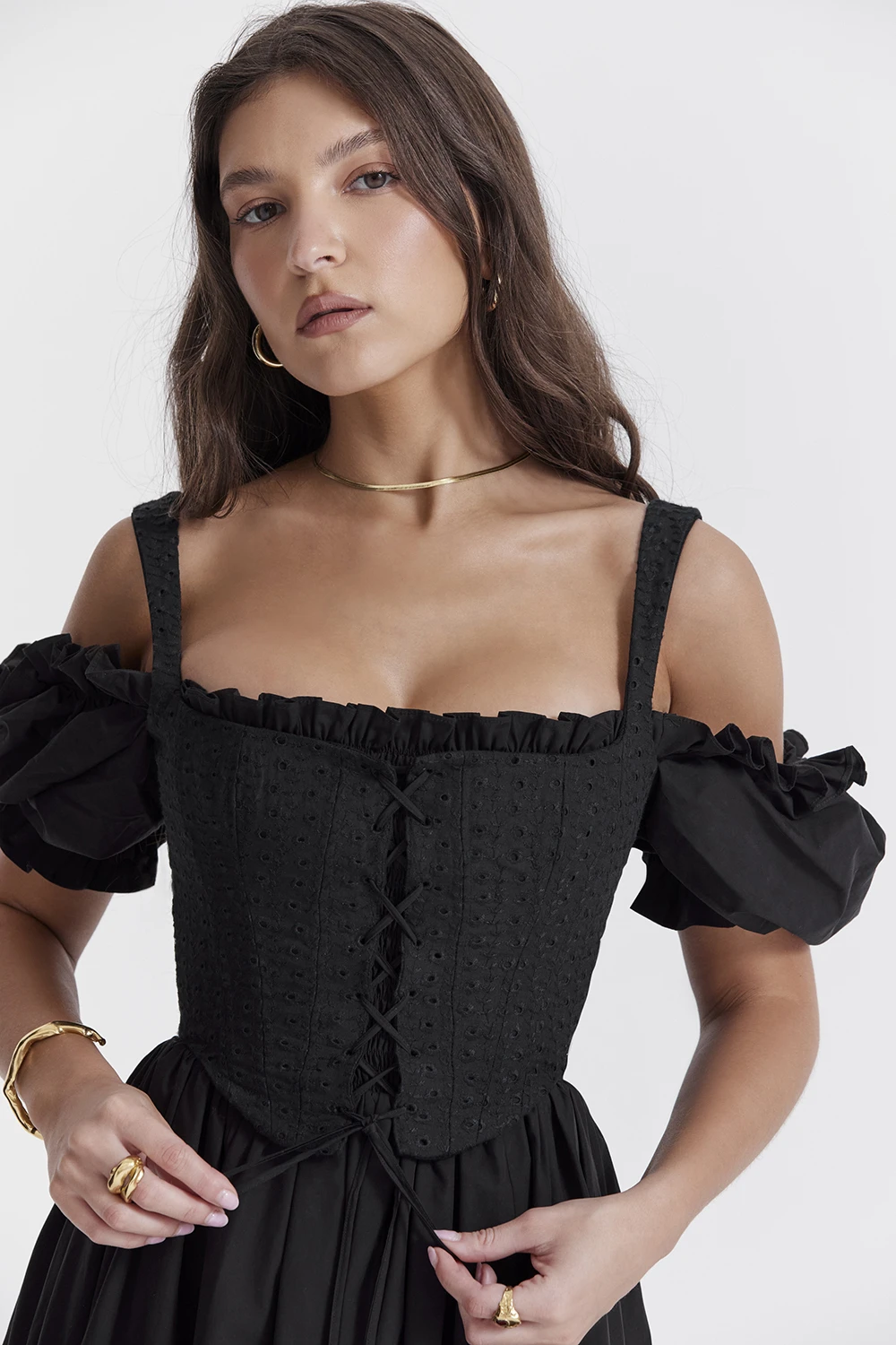 Black Puff Sleeve Midi Sundress 7 Black Puff Sleeve Midi Sundress – Bild 7