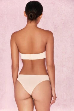 Plain Molded Strapless Bra - Beige -Pinkyy Kleider Geschaft smooth 17