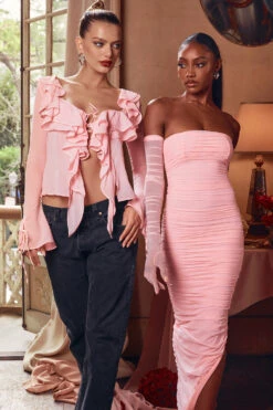 Fairy Pink Mesh Maxi Dress 17 Fairy Pink Mesh Maxi Dress -Pinkyy Kleider Geschaft sofia p21