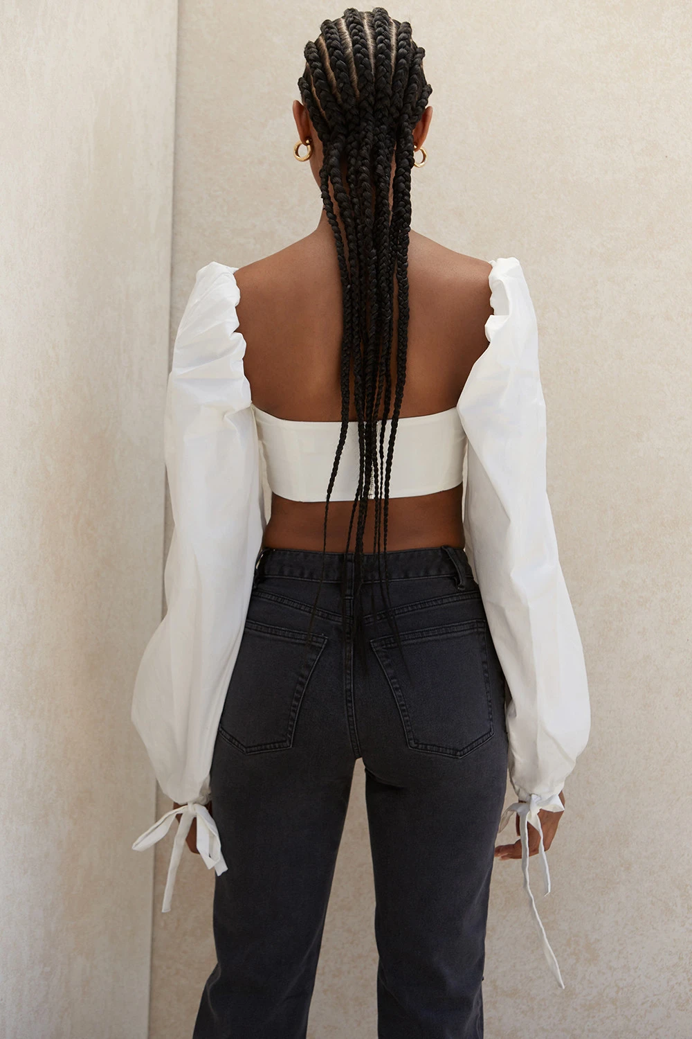 White Balloon Sleeve Corset Top 7 White Balloon Sleeve Corset Top – Bild 7