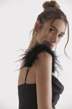 Black Satin Maxi Dress -Pinkyy Kleider Geschaft tabitha 6