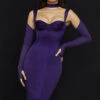 Grape Corset Midi Dress