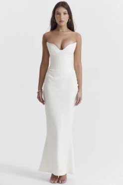 Ivory Strapless Corset Dress -Pinkyy Kleider Geschaft tamara 1z