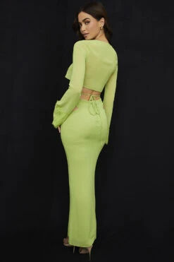 Lime Green Georgette Maxi Skirt -Pinkyy Kleider Geschaft taramadeline 8