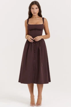 Rich Brown Midi Sundress 20 Rich Brown Midi Sundress -Pinkyy Kleider Geschaft tatiana 1