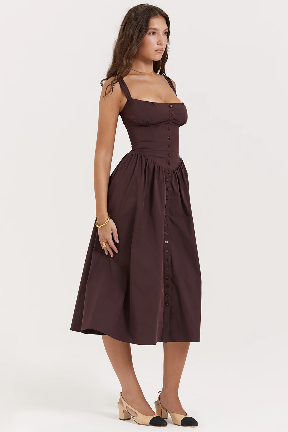 Rich Brown Midi Sundress 10 Rich Brown Midi Sundress – Bild 10