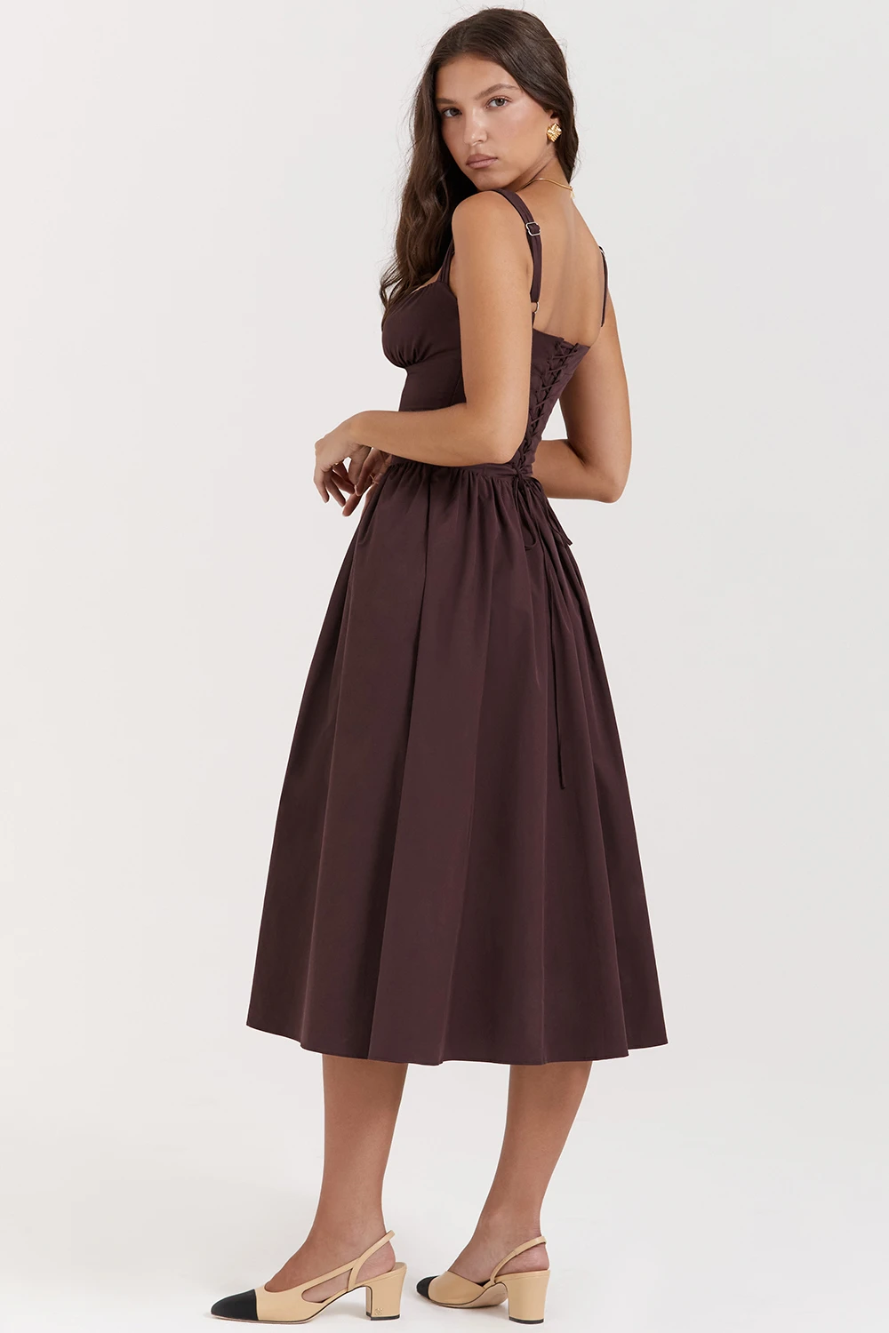 Rich Brown Midi Sundress 11 Rich Brown Midi Sundress – Bild 11