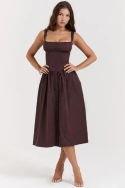 Rich Brown Midi Sundress 22 Rich Brown Midi Sundress -Pinkyy Kleider Geschaft tatiana 3
