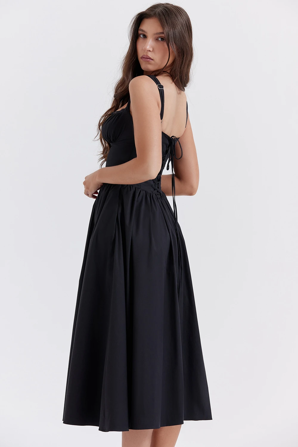 Black Midi Sundress 11 Black Midi Sundress – Bild 11