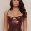 Raisin Latex Bustier Bodysuit