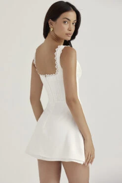 White Pin Tuck Mini Dress -Pinkyy Kleider Geschaft tilly 9